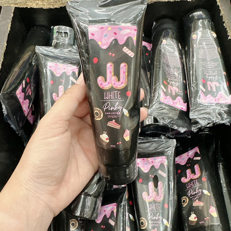 กันแดดเจเจ ทาผิวกายกันแดด JJ WHITE SPF 50 PA++ 1 หลอด เจเจไวท์  70 มล.