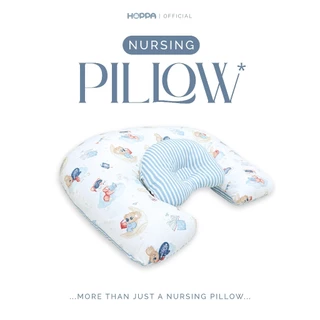 HOPPA หมอนรองให้นม รุ่น Exclusive ผ้า cotton 100% (ใบใหญ่/ถอดซักได้/มีหมอนเสริม) หมอนรองครรภ์ หมอนป้อนนม