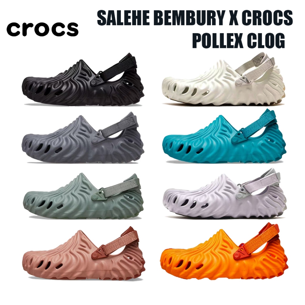 Salehe Bembury × Crocs Pollex Clog รองเท้าแตะ Unisex ใส่สบาย เอนกประสงค์