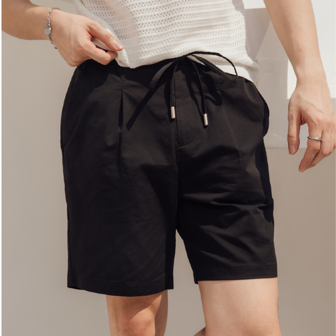 KINS | กางเกงขาสั้นผู้ชาย เอวยางยืด มีเชือกผูก ทั้งหมด 4 สี (K013)