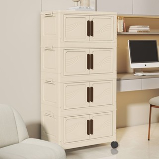 NEW   ตู้เก็บของ / ตู้เสื้อผ้า / ตู้ครัว 3-in-1 กันฝุ่น ประต…