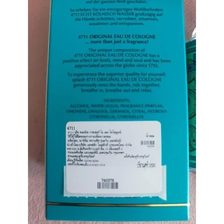 4711 โคโลญจน์ Original Eau De Cologne ขนาด 100 ml. ผลิต 07/2025