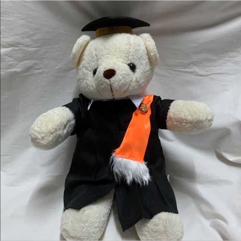 Teddy bear ตุ๊กตาหมี ชุดปริญญา เท็ดดี้ ของขวัญวันเกิด ให้เพื่อน ให้แฟน ตุ๊กตาเชฟ  polka dot