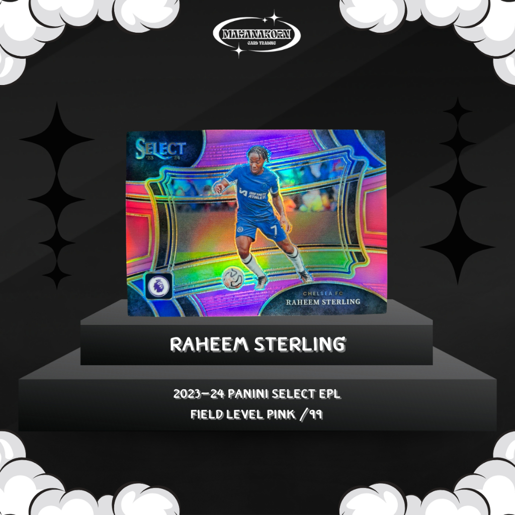 Raheem Sterling 2023-24 Panini Select EPL Field Level Pink /99
