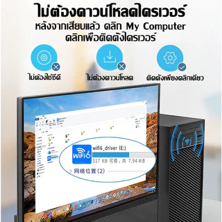 ตัวรับสัญญาณ wifi 6500Mbps (2.4GHz-5.8GHz USB) USB3.0 ตัวรับสัญญาณไวไฟ ตัวรับสัญญาณ ตัวรับสัญญาณไวไฟ