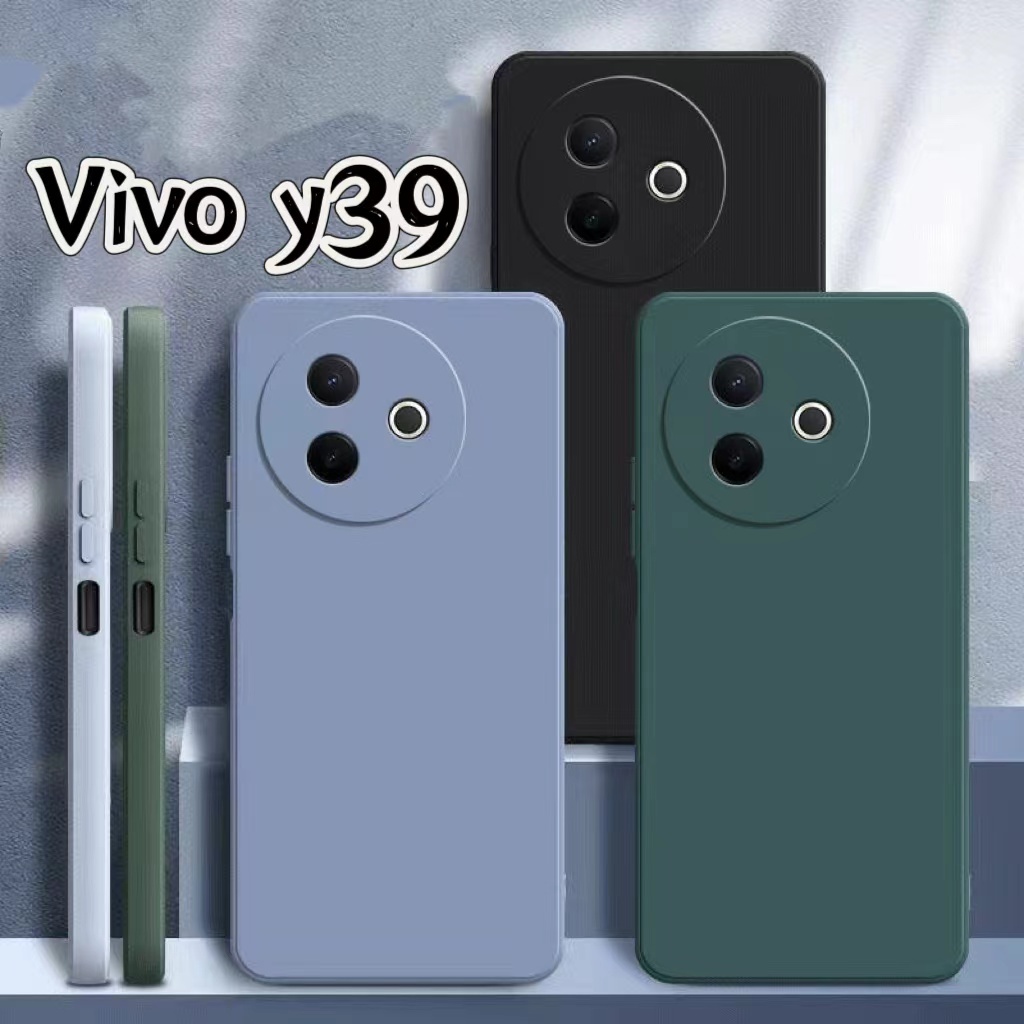 เคส สำหรับรุ่น Vivo  Y39 5G เคสซิลิโคนนิ่ม กันกระแทก กำมะหยี่ สีพาสเทล แบบคลุมกล้อง ดีไซน์หรูหรา ยกขอบกล้อง เคสโทรศัพท์