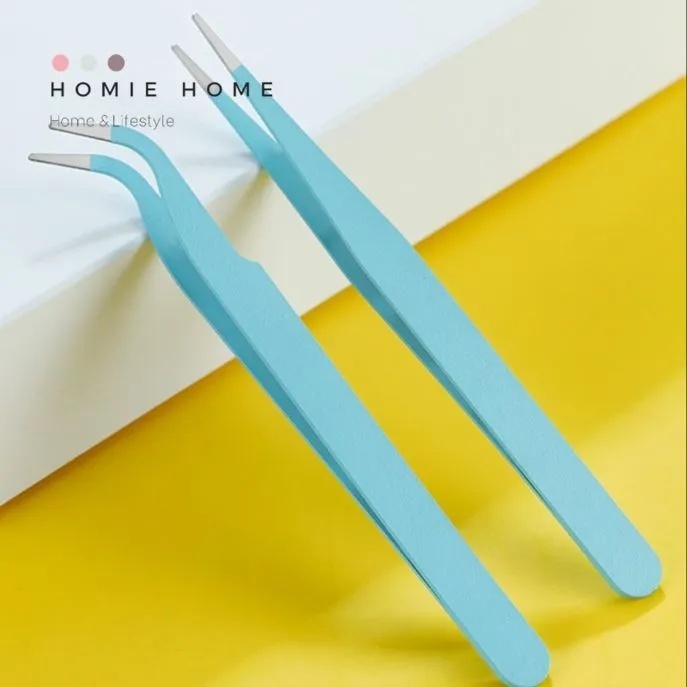 แหนบ แหนบสีพาลเทล แหนบสแตนเลส คีบสติ๊กเกอร์ คีบเส้นผม สีฟ้า สีน้ำเงิน สีชมพู