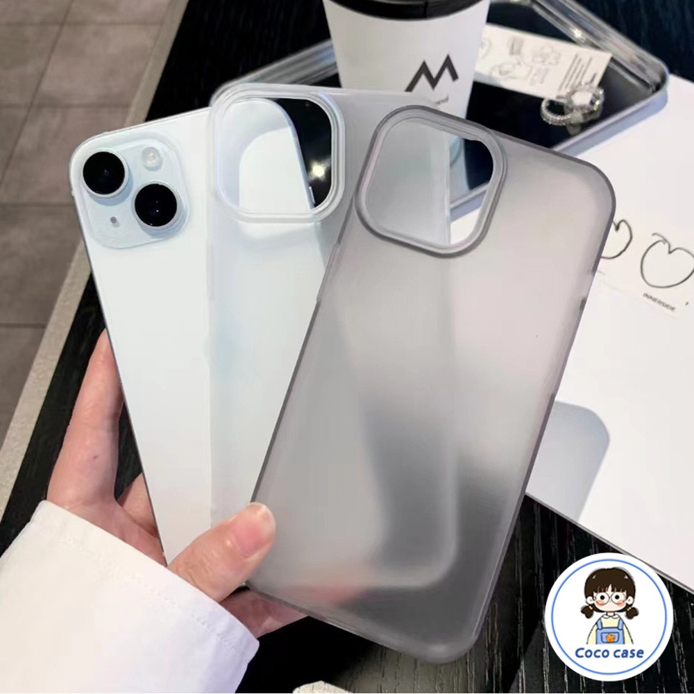 For iPhone 16 Pro Max เคสใสด้าน ป้องกันรอยนิวมือสำหรับ iPhone17 11 Pro Max iPhone เคส TPU อ่อน โปร่งใส ฝ้า สีดำและสีขาว