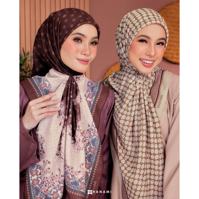 ❣️คอลใหม่Hn51-Hn70❣️ Hanami hijab ผ้าคลุมแบรนด์ฮานามิ ผ้าหอม มีหมุดแบรนด์ให้