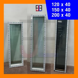 หน้าต่างช่องแสงบานตาย 120 x 40, 150 x 40, 200 x 40 อลูมิเนียม สำเร็จรูป