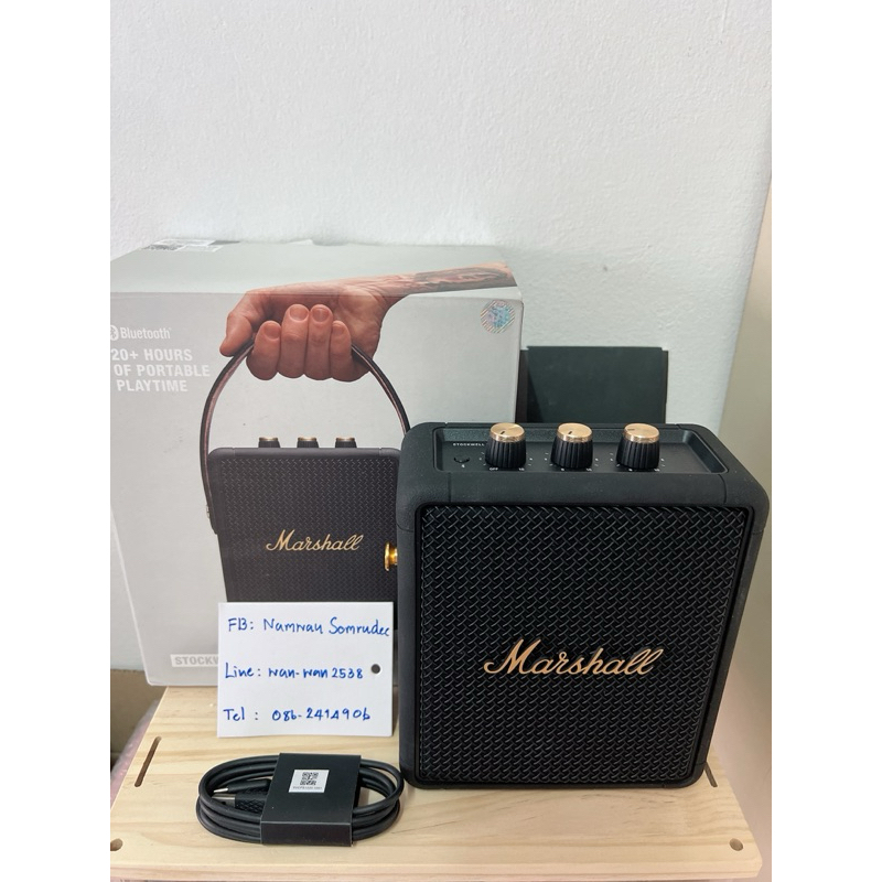 พร้อมส่ง‼️MARSHALL ลำโพง รุ่น Stockwell II สีดำ มือ1 สภาพ 100% ซื้อมาเคยลองเปิด 1 ครั้ง