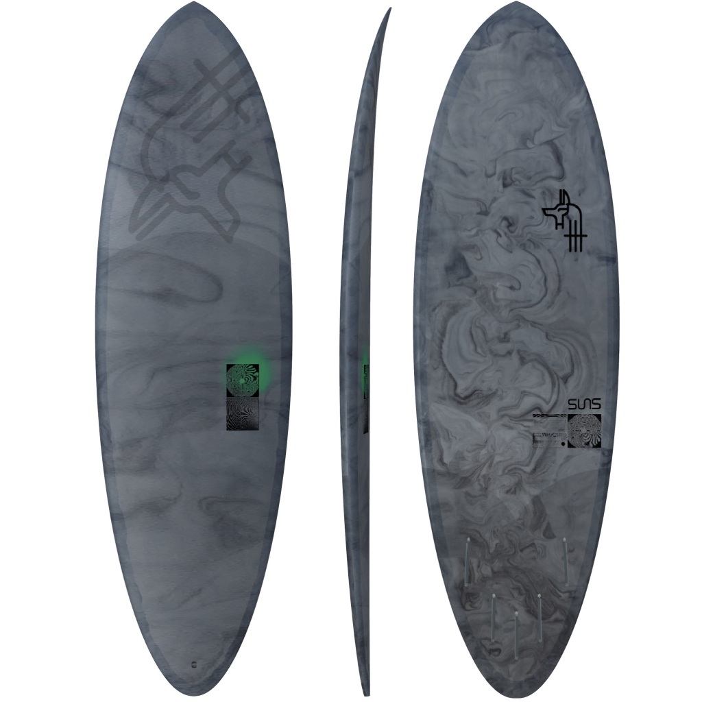 SUNS Sirius(6'0" x 20 7/8" x 2 3/4" @35.8L / suns Tec 2 / futures. - 5 Fin)