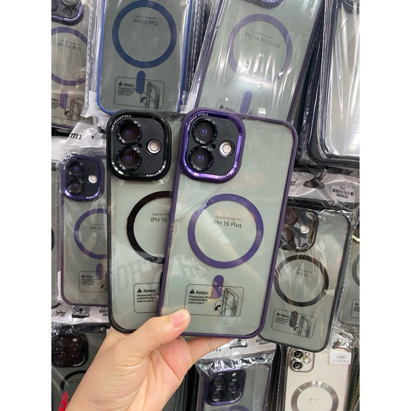เคส มีแพ็คเกจ ชาร์จได้ ขอบสีหลังด้าน สำหรับ 16 16pro 16pro Max 16plus fo i15 i11 i15pro i15promax i1