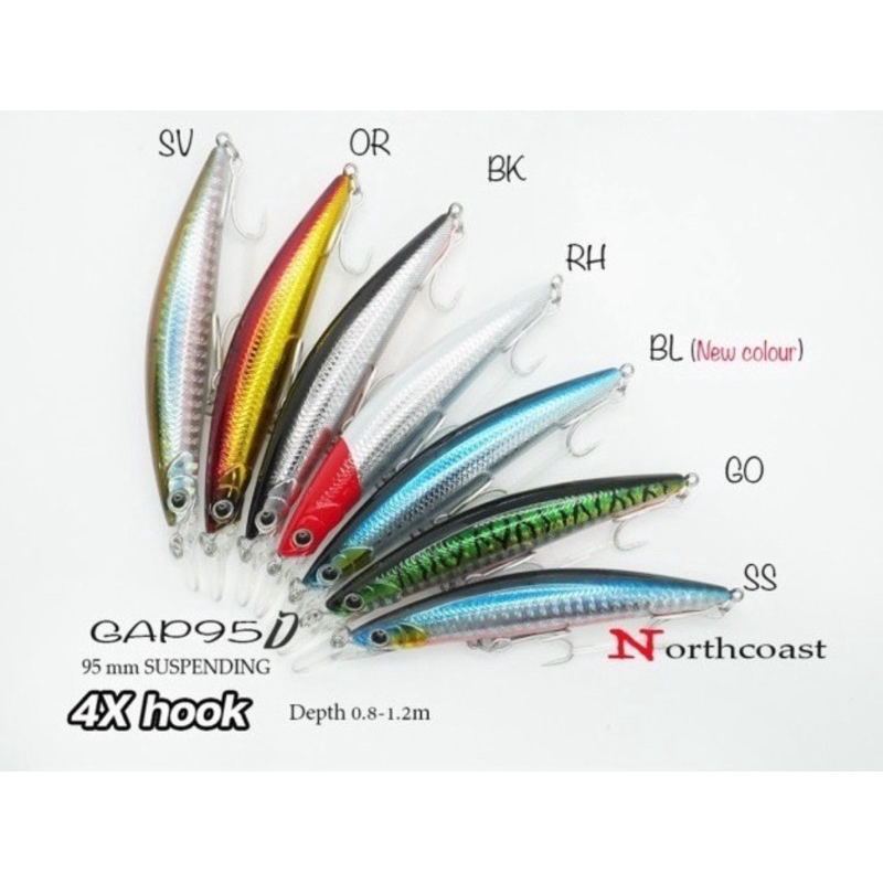 เหยื่อ Northcoasr GAP95D 95mm 10g