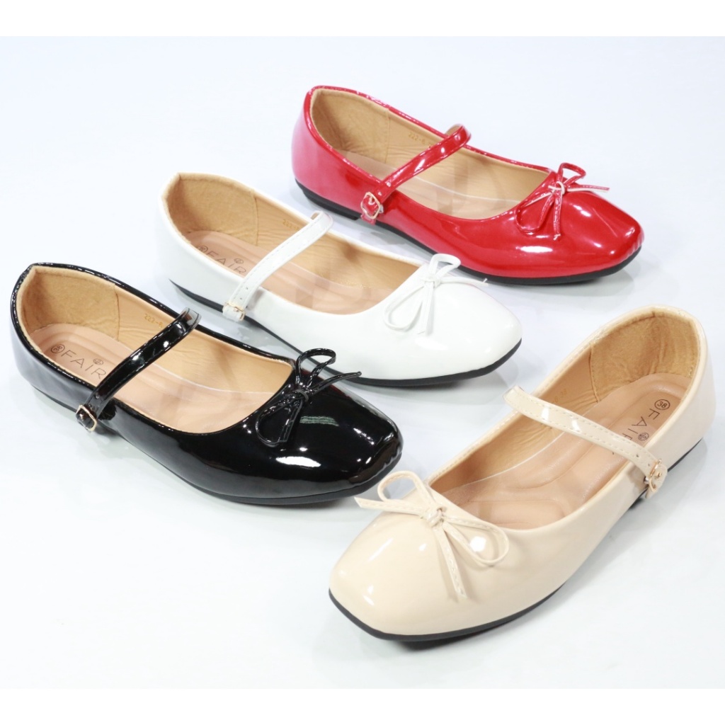 222-6 รองเท้าหนังด้านแมรี่เจน พื้นนุ่มมาก หัวตัด PU FAIRY