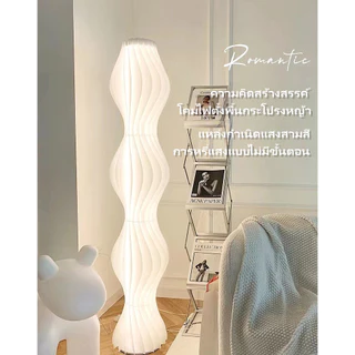 ตกแต่งห้อง floor lamp ควบคุมระยะไกลโคมไฟตั้งพื้นโมเดิร์นเรียบง่ายแสงและเงาโคมไฟ ห้องนั่งเล่นห้องนอนโซฟามุมบรรยากาศโคมled