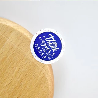 500ดวง สติ๊กเกอร์ขอบคุณ ติดกล่อง ติดแก้ว น่ารัก ตกแต่ง 2.5ซม Sticker Thankyou 883
