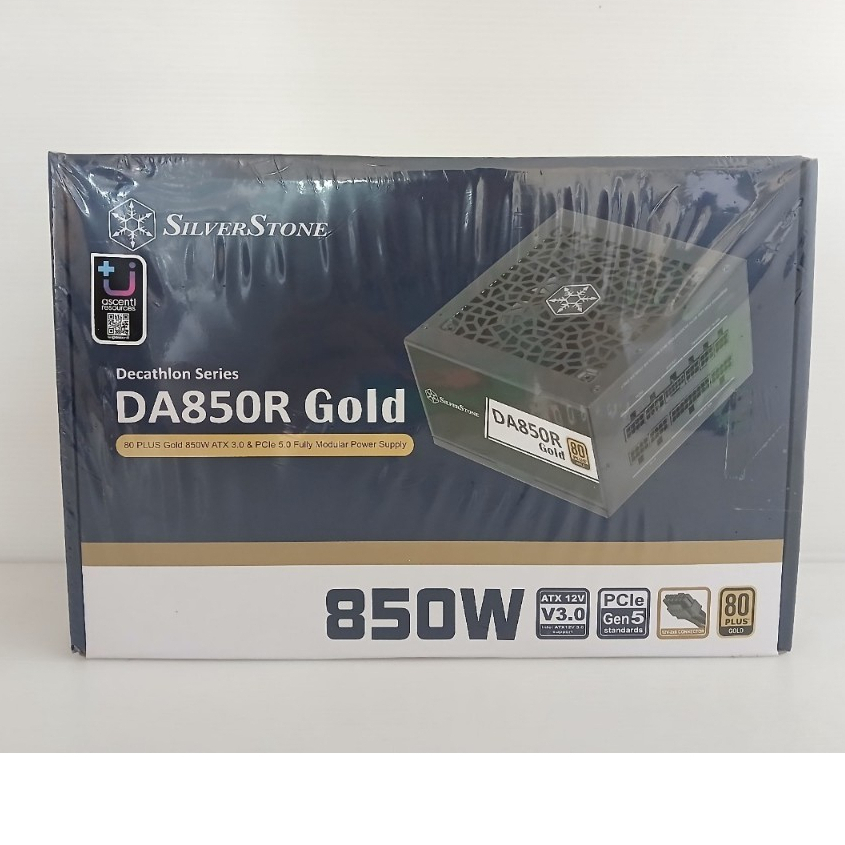 POWER SUPPLY (อุปกรณ์จ่ายไฟ) SILVERSTONE DA850R GOLD - 850W 80 PLUS GOLD (BLACK) (ATX) PCI5