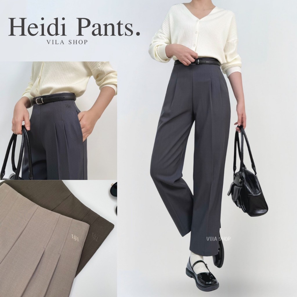 (พร้อมส่ง) TM30 Heidi Pants กางเกงทรงบอยซิปหลัง ป้ายVILA