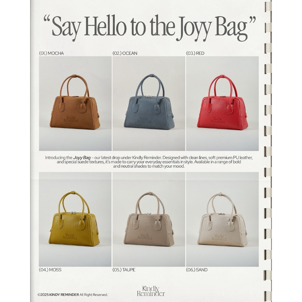 Kindlyreminder-รุ่นใหม่ Joyy Bag (10นิ้ว มีสาย Crossbody)