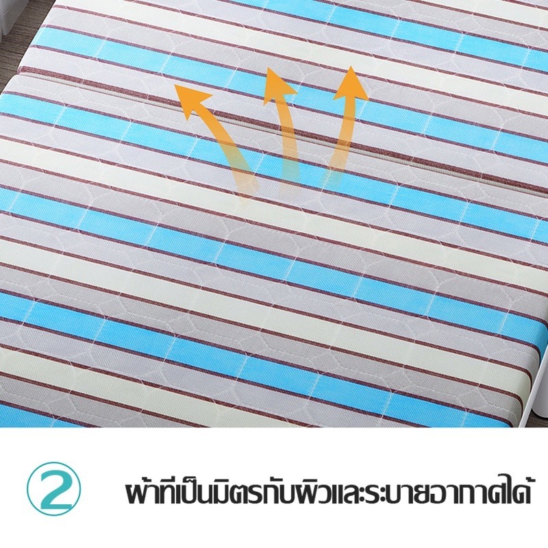 【ไม่ต้องติดตั้ง】เตียงเดี่ยว เตียงพับ เตียงเหล็ก 2.5/3.5/4/ฟุต เตียงแบบพกพา ส่งที่นอน เตียงสนาม รับน้ำหนักได้ 400kg - รูปที่ 2