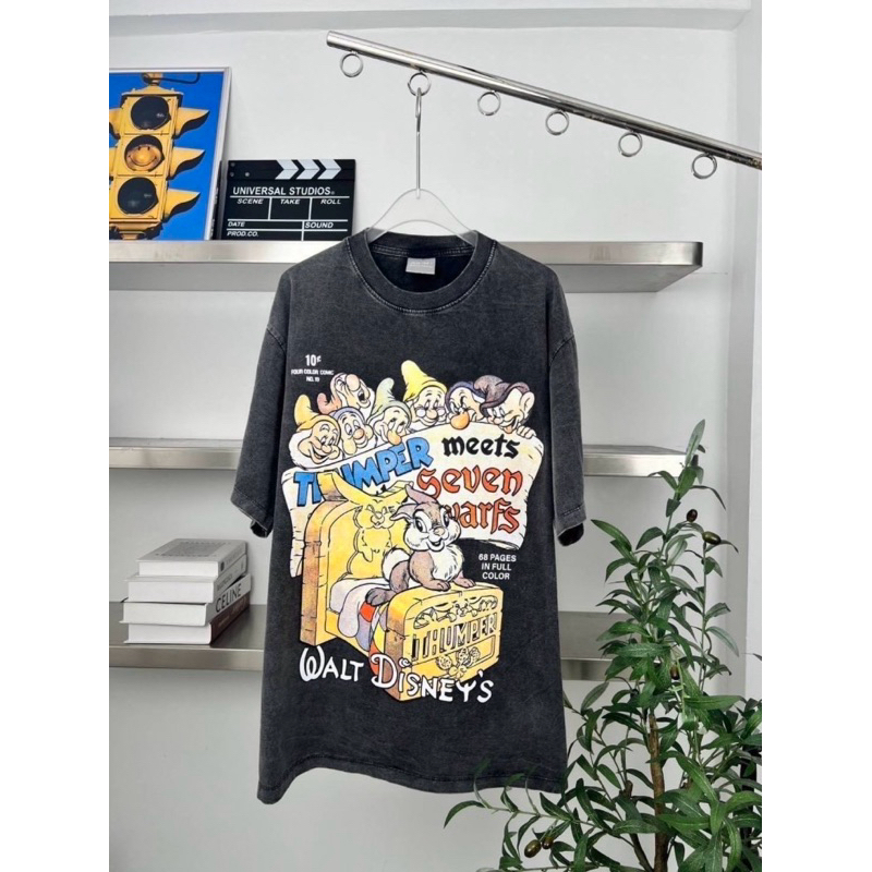 SIS.ON | พร้อมส่ง Oversize เสื้อยืดโอเวอร์ไซส์ ผ้าฟอกวินเทจ (คนแคระ7)