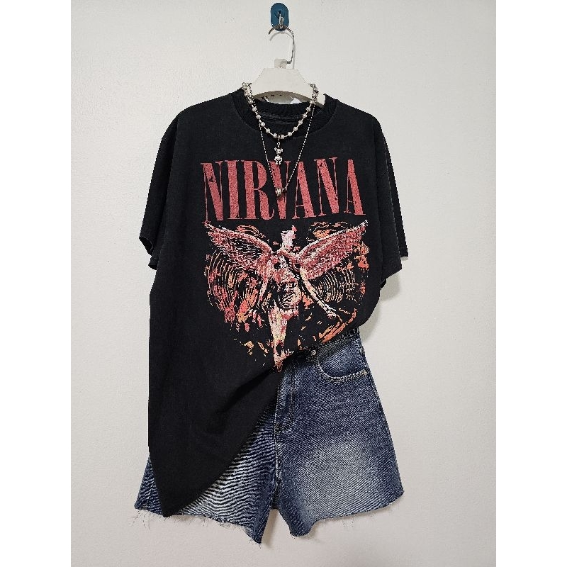 เสื้อยืดโอเวอร์ไซร์ผ้าฟอก