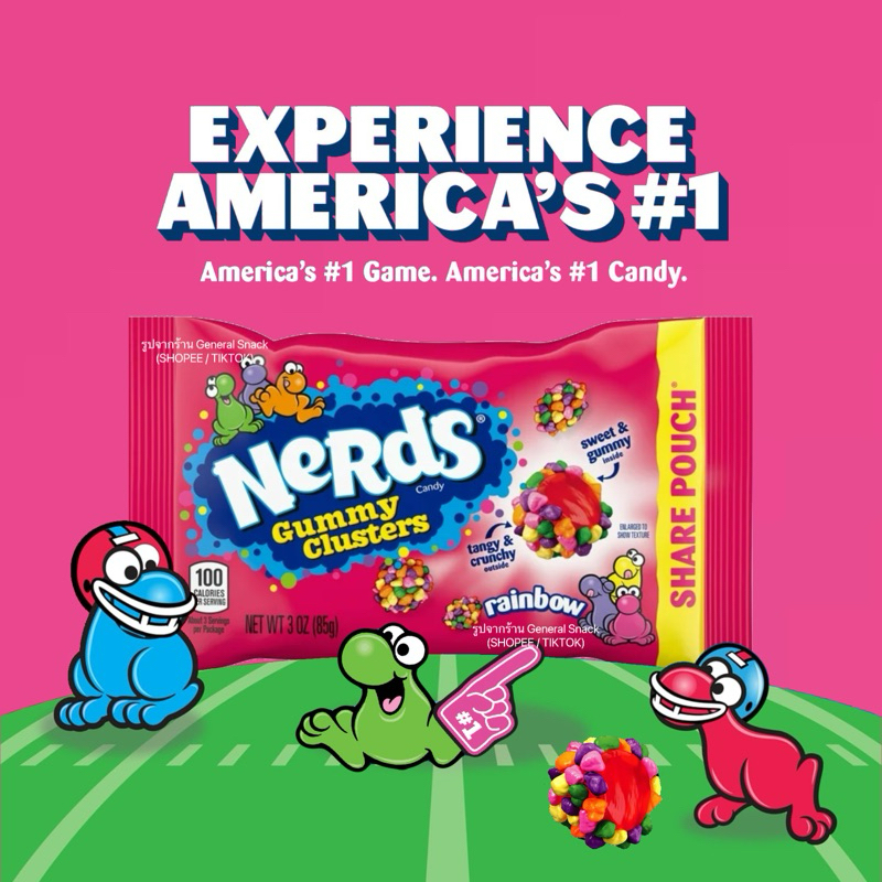 พร้อมส่ง 🌈 Nerds Gummy Clusters Rainbow 85g เนิร์ดกัมมี่เคี้ยวหนึบ เคลือบผลไม้ หวานอมเปรี้ยวอร่อย