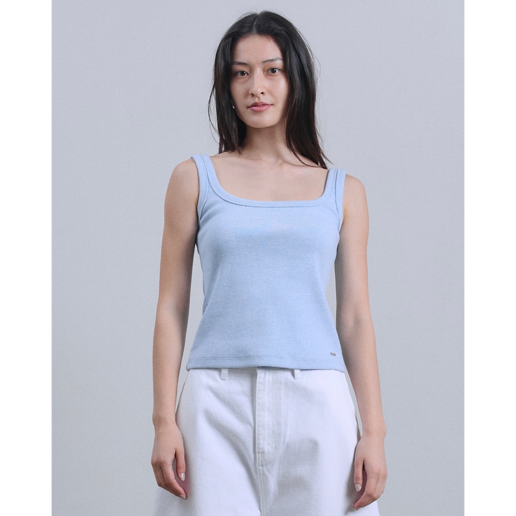 AMR DE SAISON ( AIMER ) - Square Neck Ribbed Tank Top เสื้อกล้ามริบคอเหลี่ยม