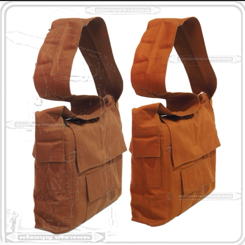 กระเป๋า / ย่าม ผ้า โทเรหนา ขนาด กว้าง 10นิ้ว สูง 11นิ้ว  กระเป๋า ใส่ จีวร #ร้านพร้อมบุญ บริขารพระ