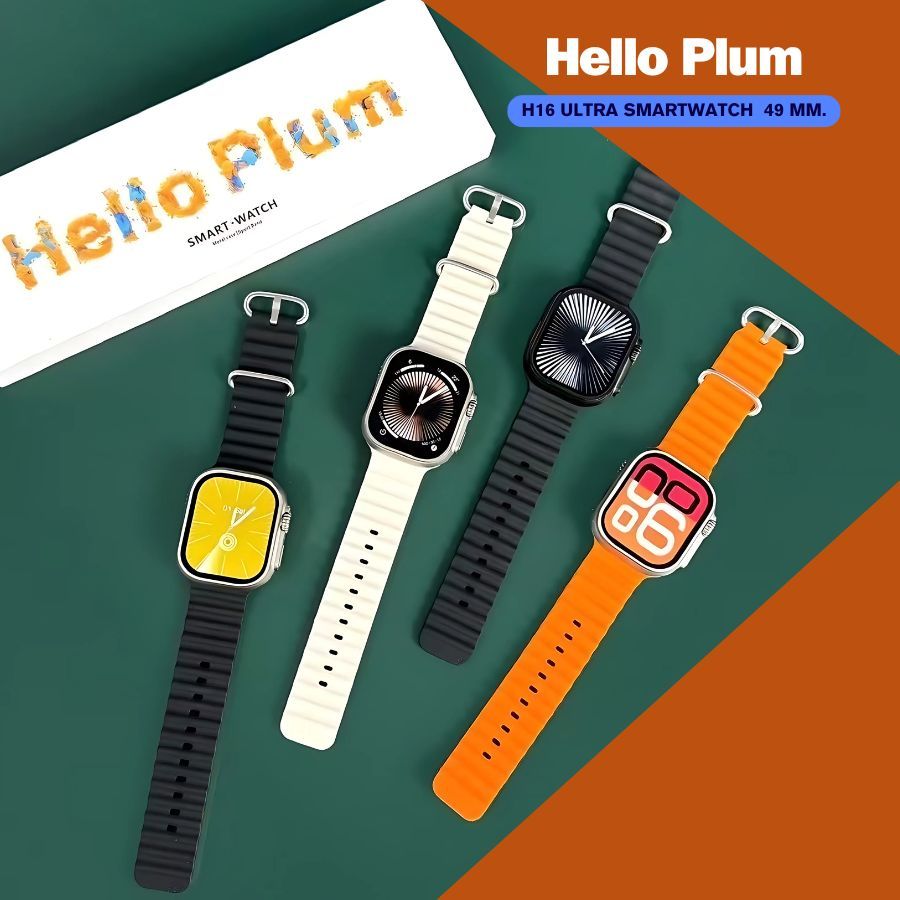 Hello PLUM /H16 UT Smartwatch 49 mm.สมาร์ทวอทช์ โทรได้ เมนูไทย รองรับทุกระบบ เปลี่ยนสายได้ อัดเสียง