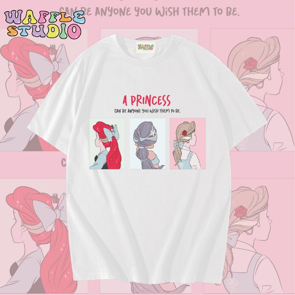 [ ส่งฟรี 🔥 ] WS0006 เสื้อยืดโอเวอร์ไซส์ เสื้อยืดเกาหลี ผ้าคอตตอน100% เสื้อยืดแขนสั้น  WAFFLE STUDIO