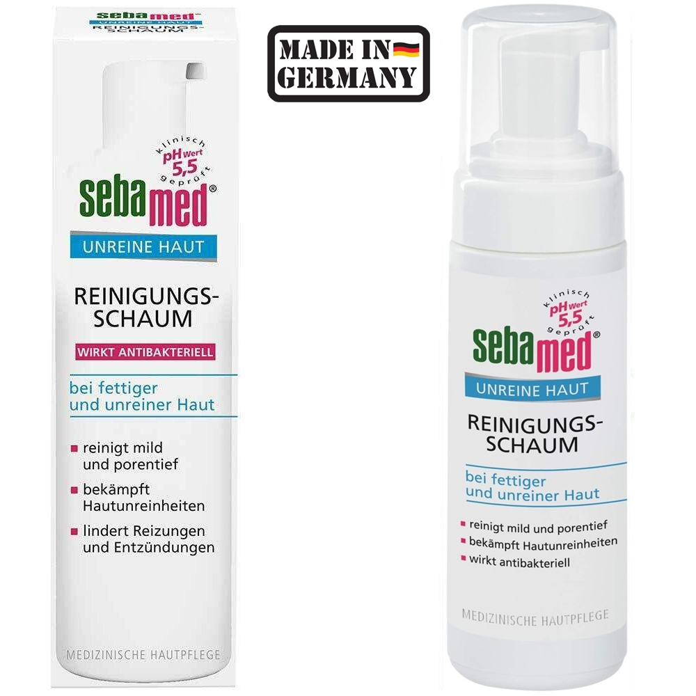 Sebamed Cleansing foam for blemished skin, 150 ml สูตรอ่อนโยน (นำเข้าจากเยอรมนี)