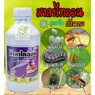 มาลาไทออน 1 ลิตร 66 (สูตรเย็น) เพลี้ยไฟ เพลี้ยจั๊กจั่น เพลี้ยกระโดด แมลงหวี่ขาว มวน หนอน เอ็กซ์มาลา มาลาไธออน