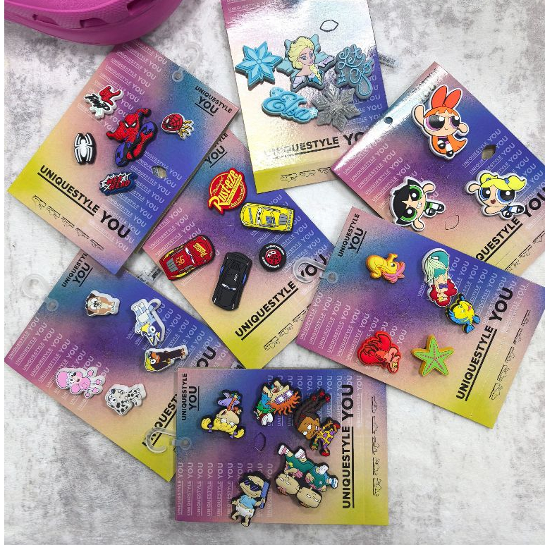 ครอคส์ จิบบิทซ์, charms สำหรับ[ Crocs jibbitz], อุปกรณ์เสริมรองเท้า, charms ที่ปรับแต่งได้, จิบบิทซ์น่ารัก (5/10 ชิ้น)
