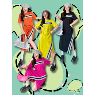 POP UP เดรสผ้ายืดแฟชั่น รุ่นนี้เป็นงานเย็บแถวยางยืดช่วงอก ทร…