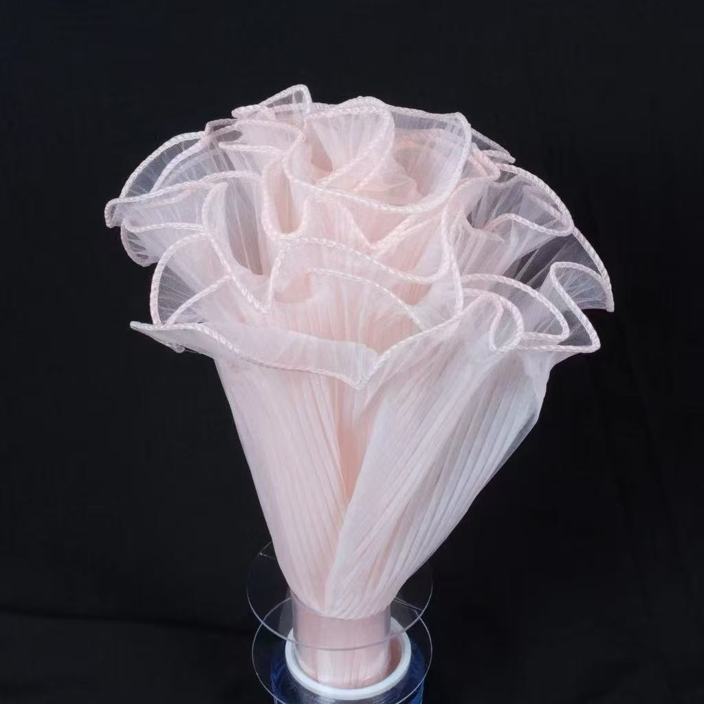 กระดาษห่อช่อดอกไม้ 4 เมตร / เส้นด้ายตาข่ายขอบลูกไม้มุก / วัสดุบรรจุภัณฑ์ดอกไม้ / อุปกรณ์ตกแต่งงานแต่งงาน วันวาเลนไทน์DIY - รูปที่ 4