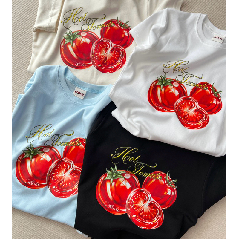 AHOLICBKK | เสื้อทรง BABY TEE HOT TOMATO รุ่น Red Giant
