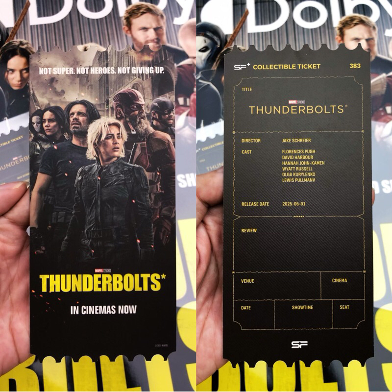 (ทักขอลด30%) ThunderBolt ธันเดอร์โบสต์ล SF+ Collectible Ticket จาก SF Cinema