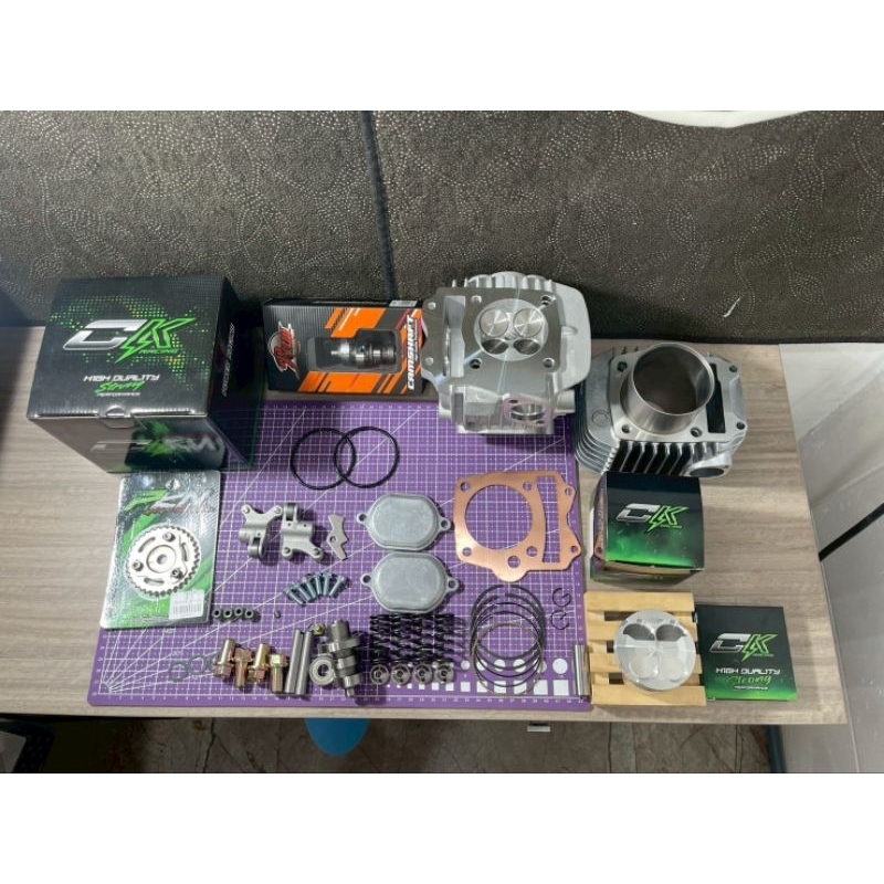 ฝาสูบ4วาล์วwave125 ชุด4วาล์วเวฟ125ชุด4วาล์วwave125 เสื้อลูก66/67พร้อมฝาสูบ4วาล์วCK แถมเฟืองปรับองศา