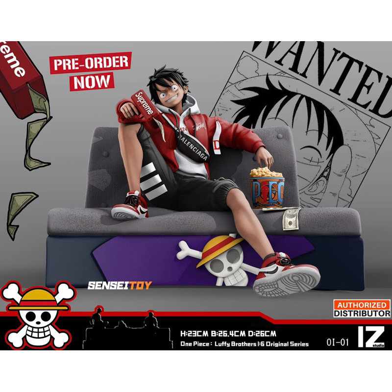 Iz Studio - Luffy โมเดล เรซิ่น ของแท้ มือ2(ไม่มีตำหนิ)