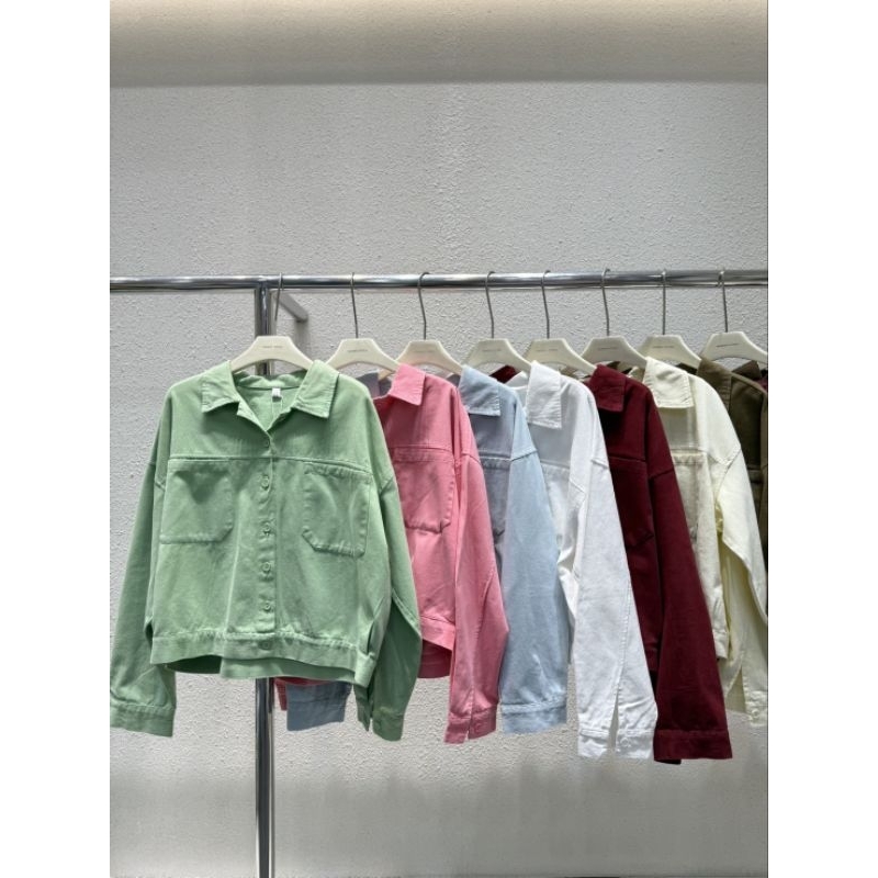 Jacket เชิ้ตรุ่นใหม่ ดีเทลกระเป๋าหน้าคู่ ป้ายwanwan