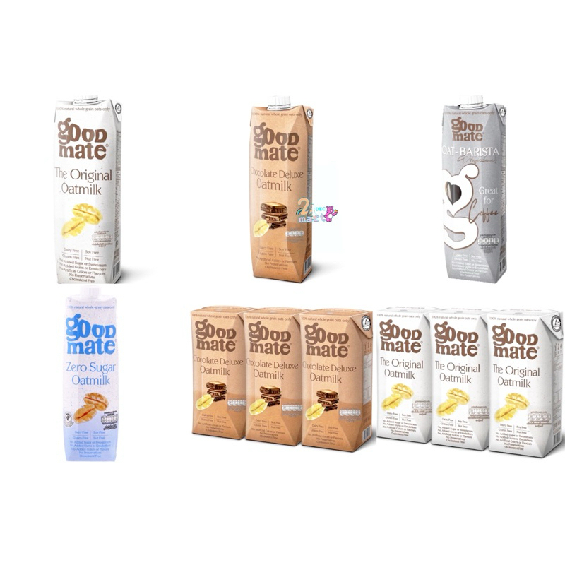 Goodmate The Original Oat Milk กู๊ดเมท นมโอ๊ต สูตรออริจินอล ขนาด 1000 มล. 180 ml Chocolate รสช็อคโกแ