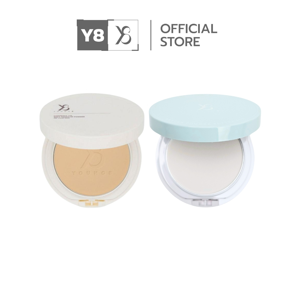 [ แป้งผสมรองพืน+แป้งสกินแคร์ ] Y8 ULTRA BRIGHT SOFT CAMPACT + SKINCARE POWDER  แป้งพัฟผสมรองพื้น