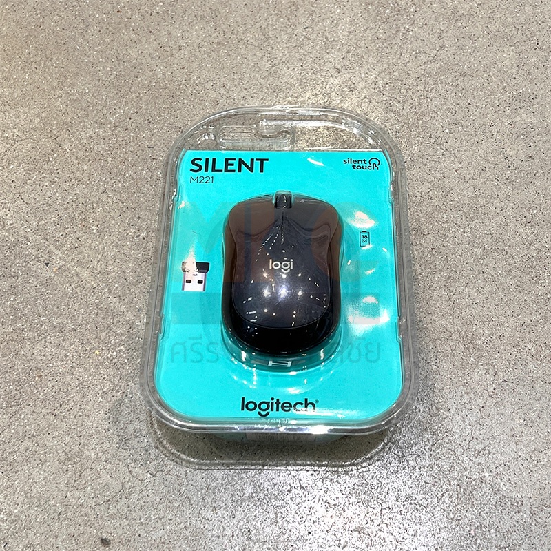 Logitech เม้าส์ ไร้สาย รุ่น M221 สีชาร์โคล