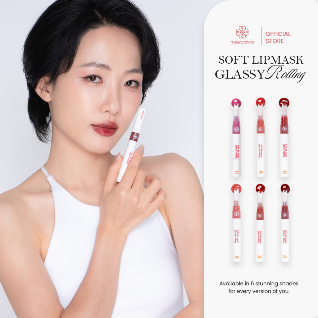 ลิปมาส์กปากฉ่ำ ฮีลใจ Metaphor Soft Lip Mask Glassy Rolling 1.8g บำรุงริมฝีปากนุ่ม everyday look