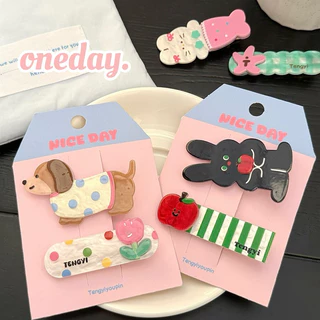 Cute 352 กิ๊บติดผม กิ๊บหนีบผมสัตว์น้อย ตัวใหญ่ 2 ชิ้น / แพ็ค