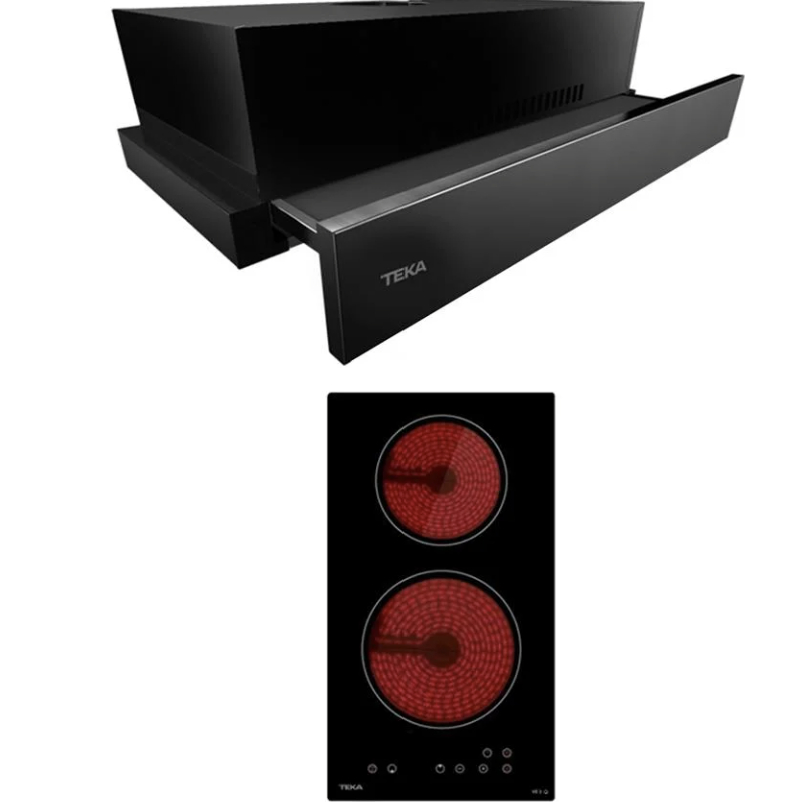 (Teka) เครื่องดูดควัน TLR2 62 BK + เตาฝัง VE2 NK