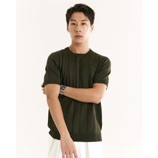 [8501] REEVE TRACK KNIT TEE - เสื้อคอกลม ผ้าknit เนื้อนุ่ม