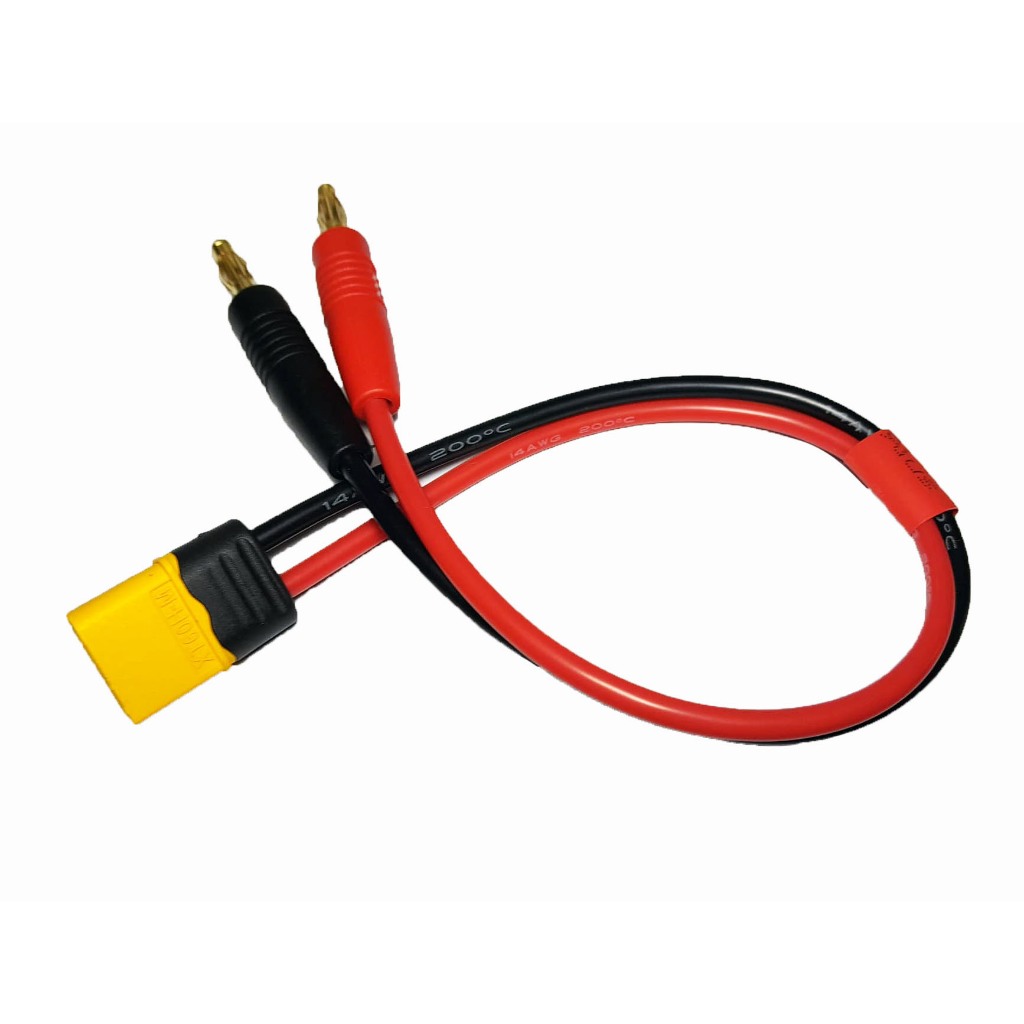 [[ส่งจากไทย]] Battery charger cable, banana plug to XT60/XT90 Amass Male (สายชาร์จ)